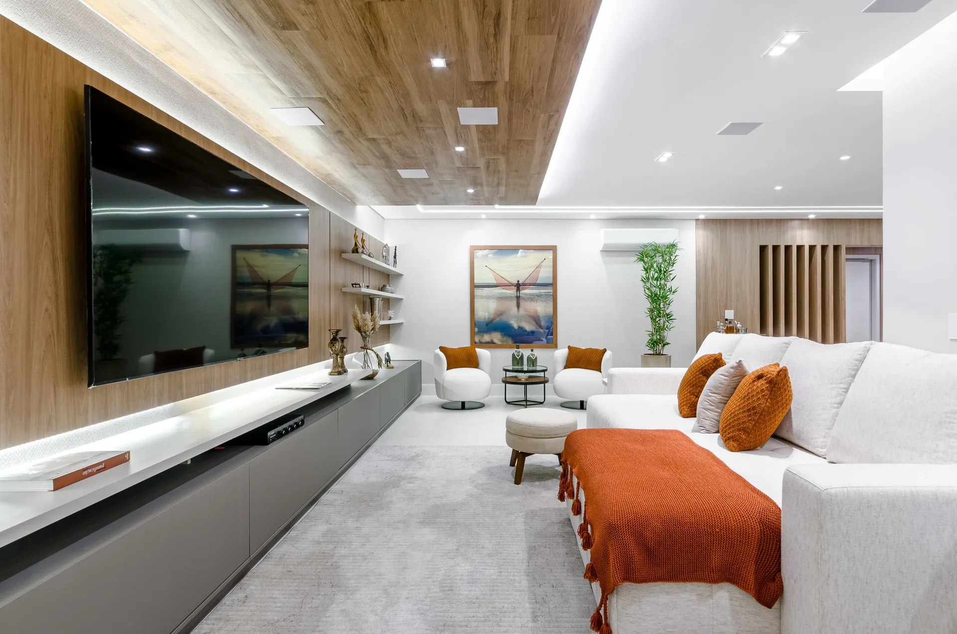 Living planejado pela Dalmóbile, projeto de Gustavo Dias